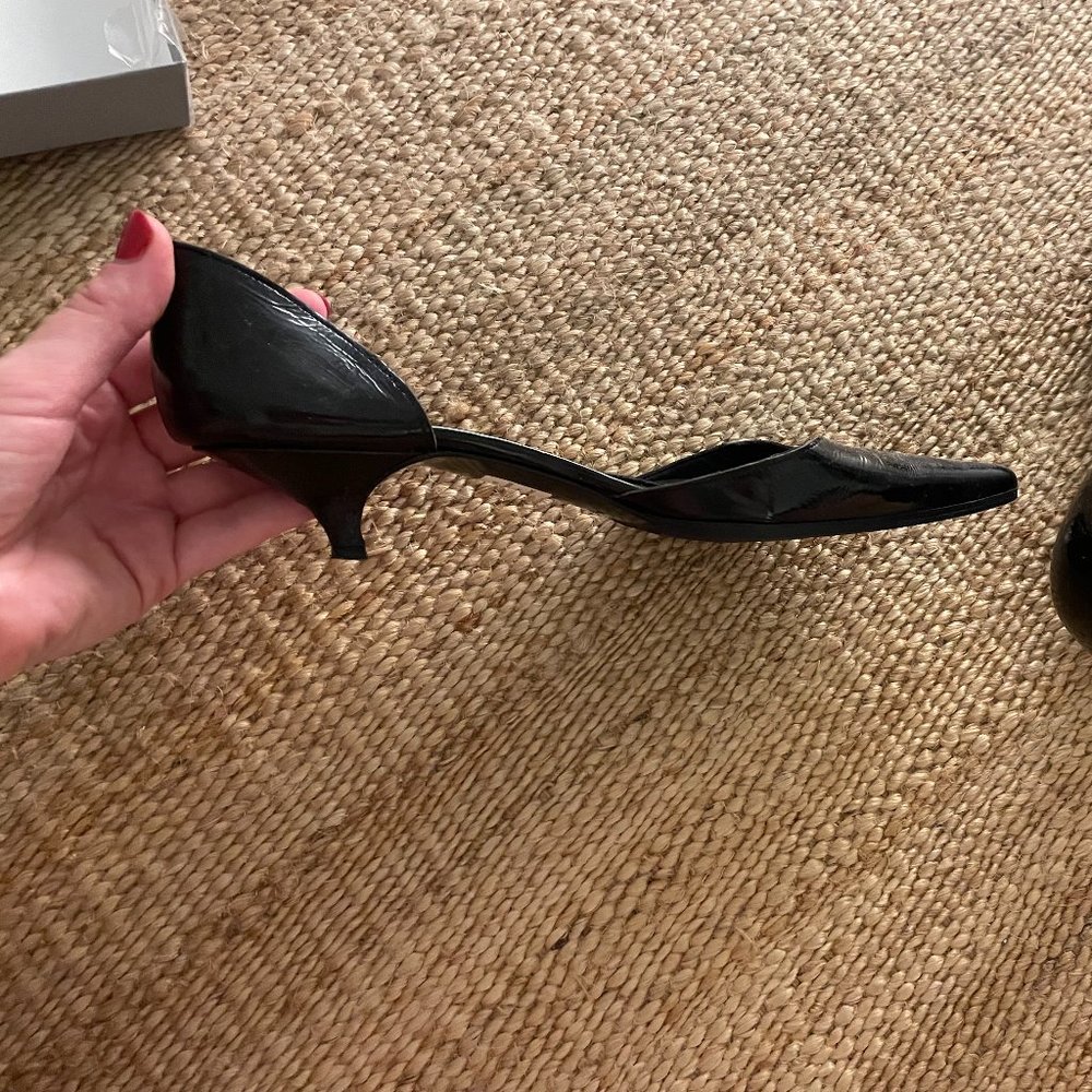 BALENCIAGA Patent Leather D'Orsay Pumps